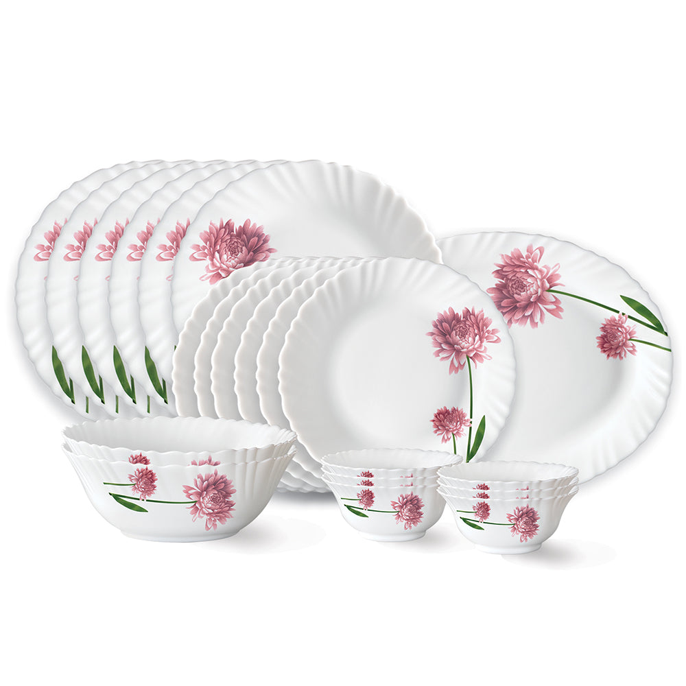 Larah by Borosil Nargis Dinner Set 21 pc Set: Serves 6