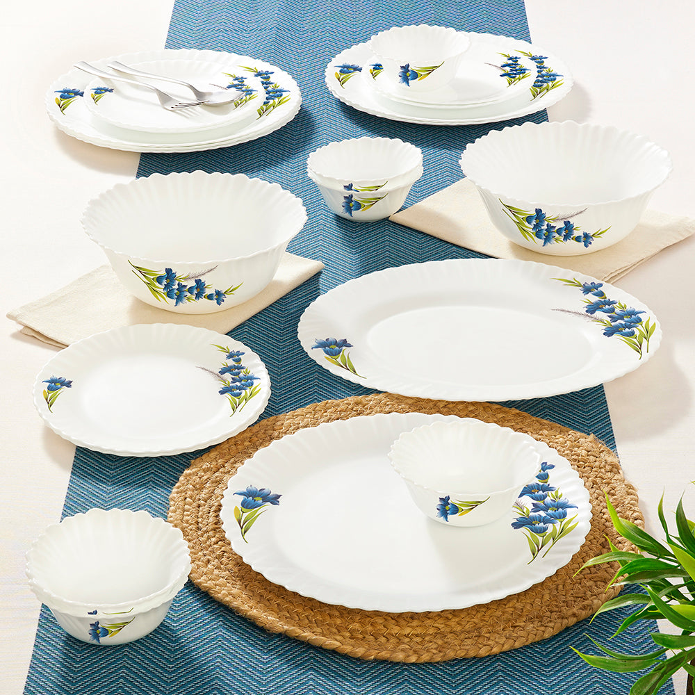 Larah by Borosil Nina Dinner Set 21 pc Set: Serves 6