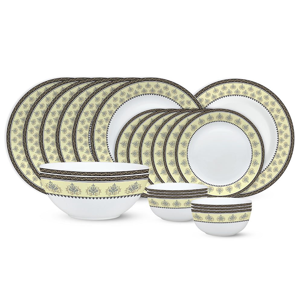 Larah by Borosil Amer Dinner Set 21 pc Set: Serves 6
