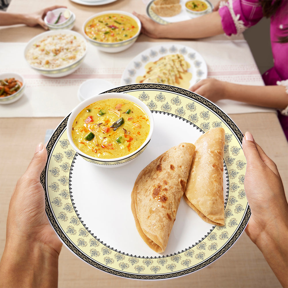 Larah by Borosil Amer Dinner Set 21 pc Set: Serves 6