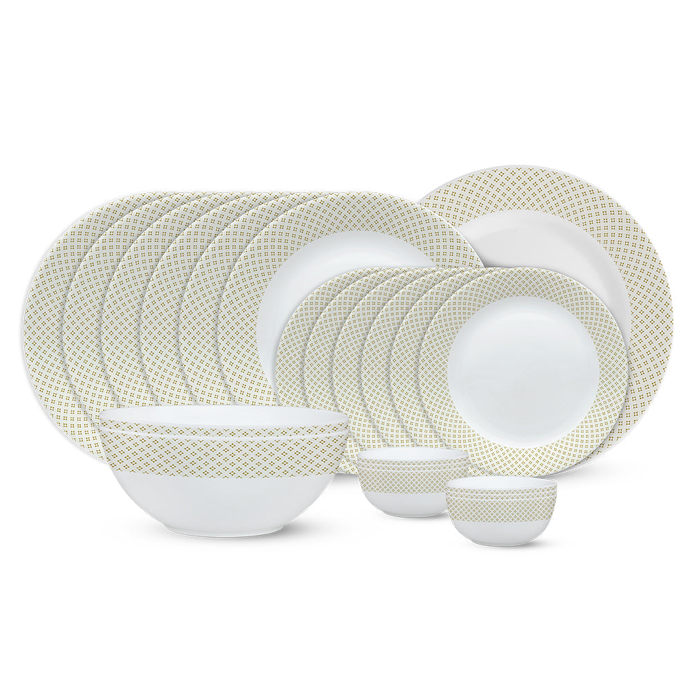 Larah by Borosil, Cara Dinner Set 21 pc Set: Serves 6