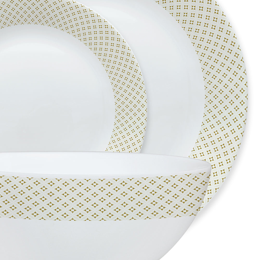 Larah by Borosil, Cara Dinner Set 21 pc Set: Serves 6