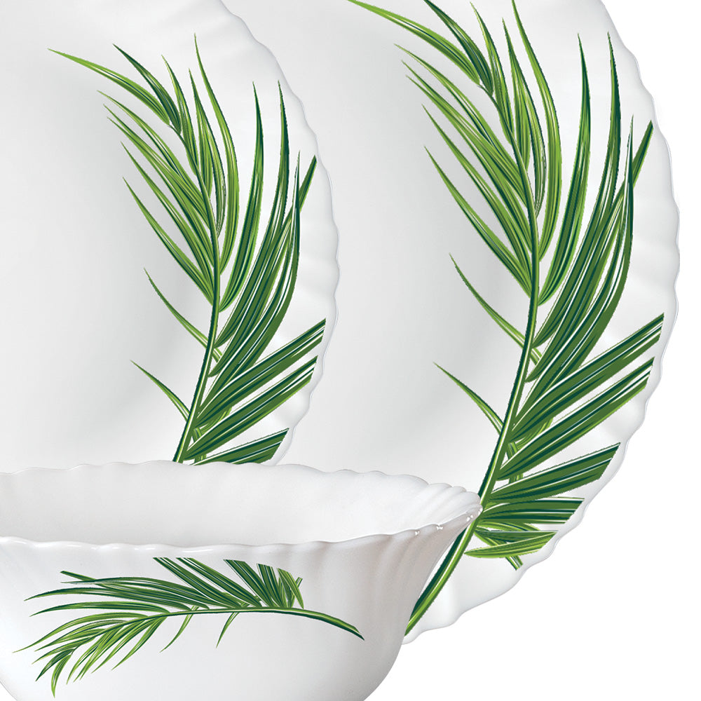 Larah by Borosil Crescent Dinner Set 21 pc Set: Serves 6