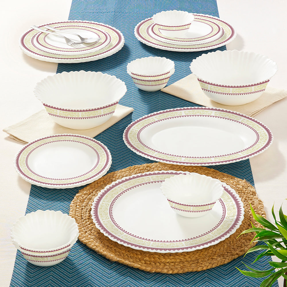 Larah by Borosil Elega Dinner Set 21 pc