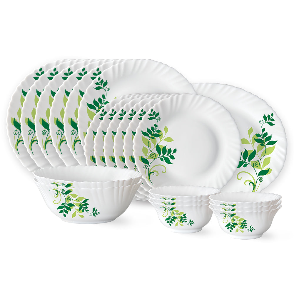 Larah by Borosil Fern Dinner Set 21 pc Set: Serves 6