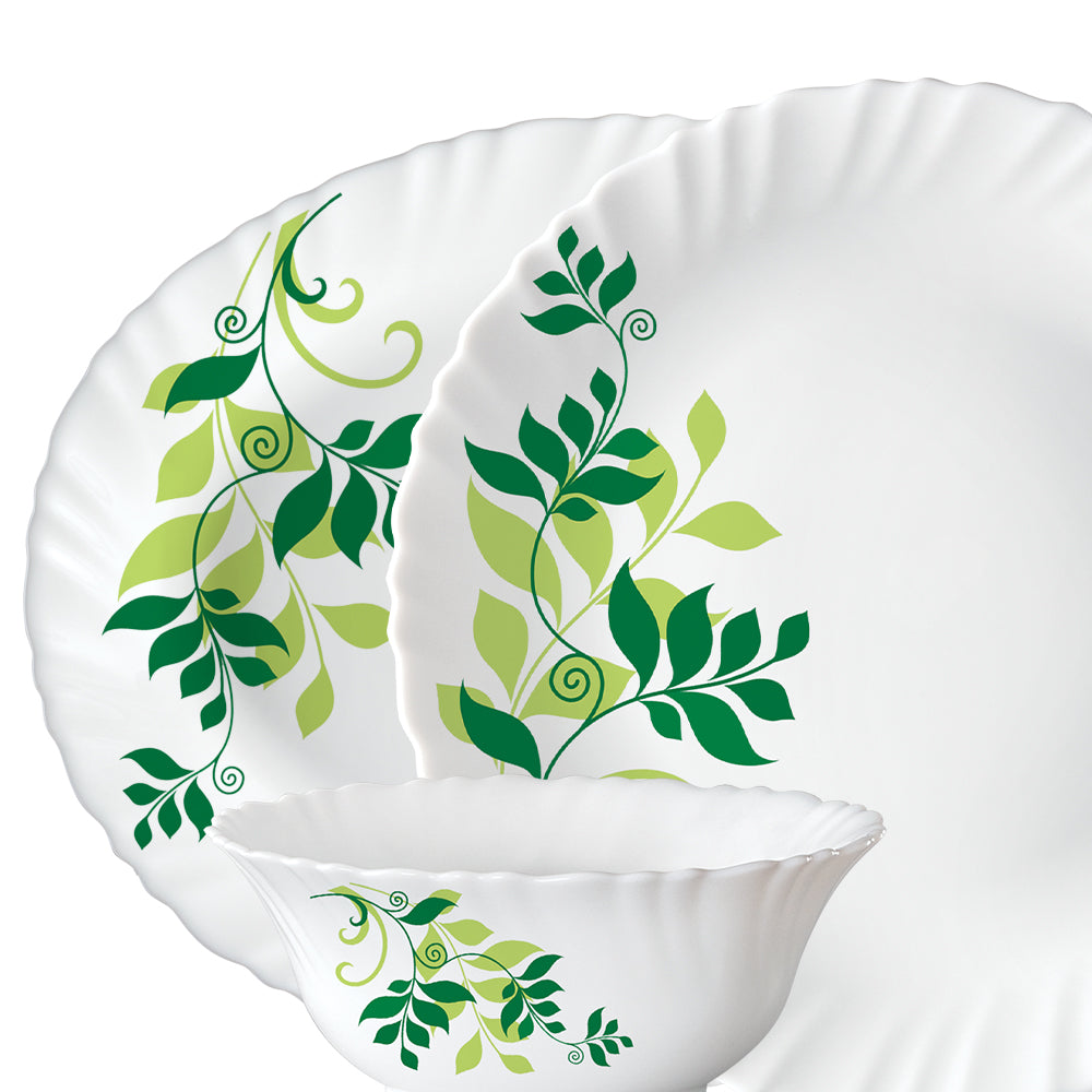 Larah by Borosil Fern Dinner Set 21 pc Set: Serves 6