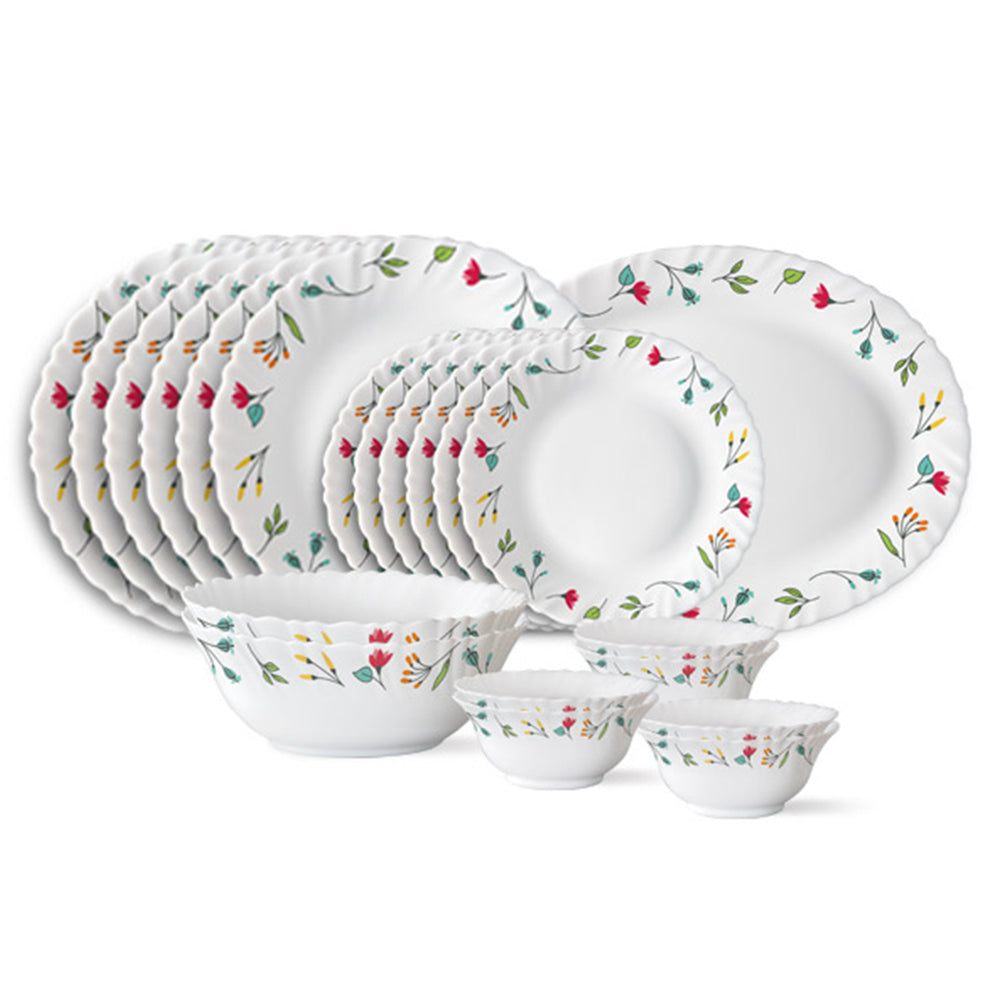 Larah by Borosil, Minerva Dinner Set 21 pc Set: Serves 6