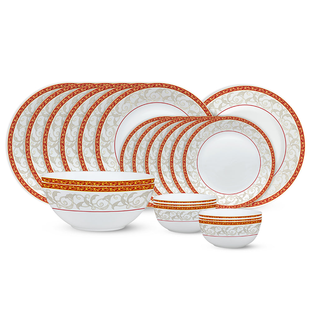 Larah by Borosil Ragina Dinner Set 21 pc Set: Serves 6