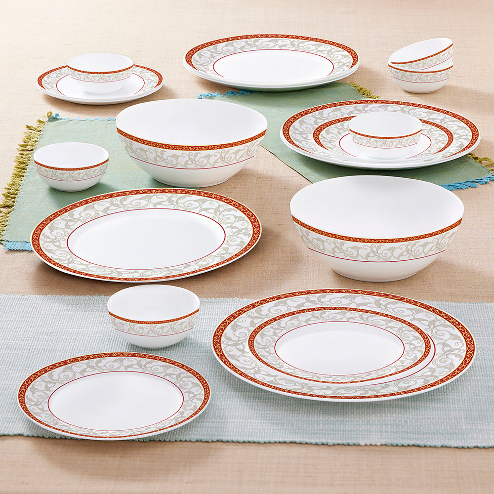 Larah by Borosil Ragina Dinner Set 21 pc Set: Serves 6