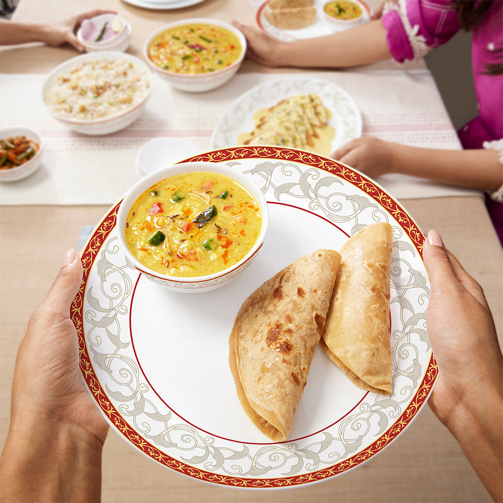 Larah by Borosil Ragina Dinner Set 21 pc Set: Serves 6