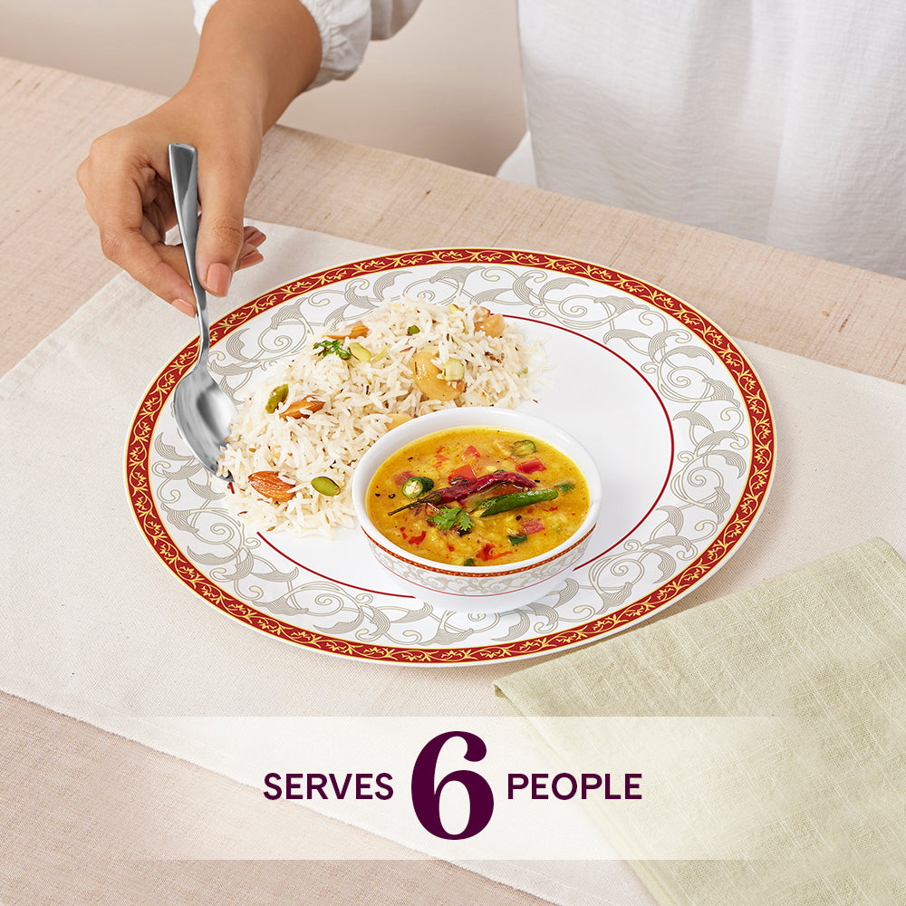 Larah by Borosil Ragina Dinner Set 21 pc Set: Serves 6