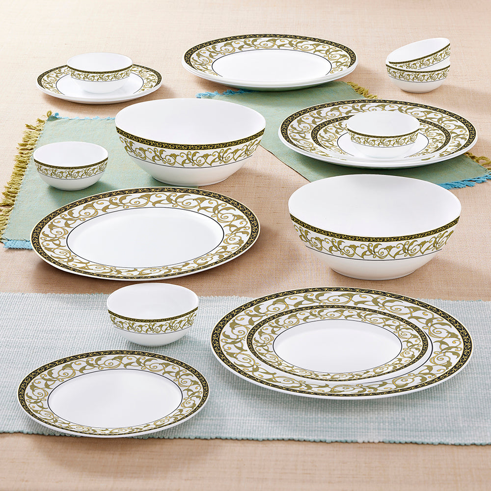 Larah by Borosil Royale Dinner Set 21 pc Set: Serves 6