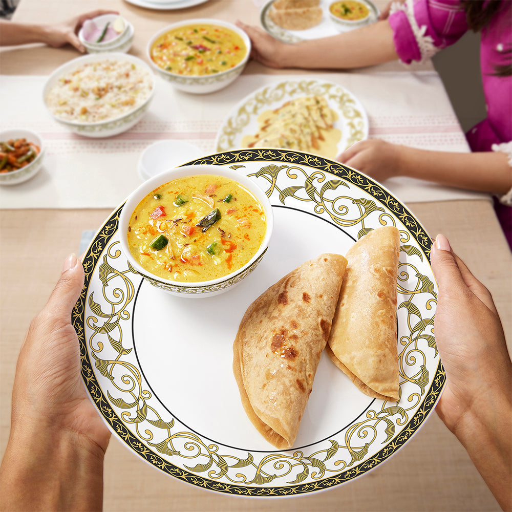 Larah by Borosil Royale Dinner Set 21 pc Set: Serves 6