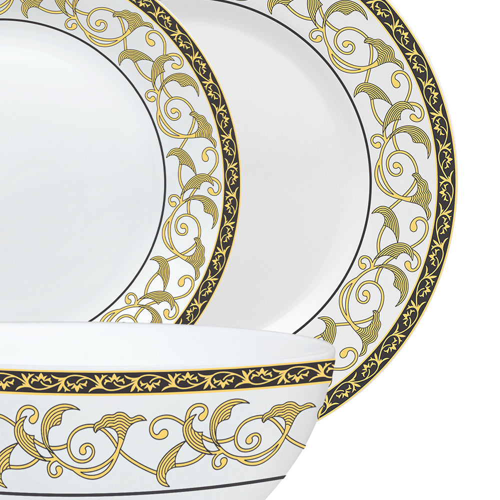 Larah by Borosil Royale Dinner Set 21 pc Set: Serves 6