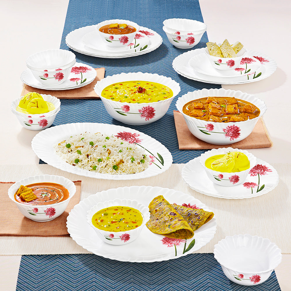 Larah by Borosil Belle Dinner Set 27 pc Set: Serves 6 (Option 1)