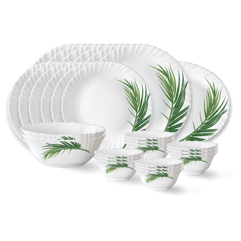 Larah by Borosil Crescent Dinner Set 27 pc Set: Serves 6