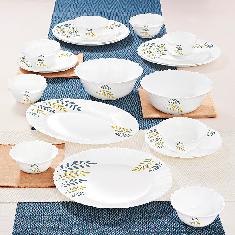 Larah by Borosil Niva Dinner Set 27 pc Set: Serves 6 (Option 1)