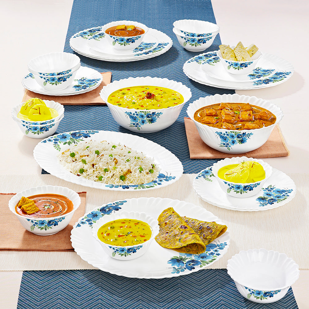Larah by Borosil Pansy Dinner Set 27 pc Set: Serves 6 (Option 1)