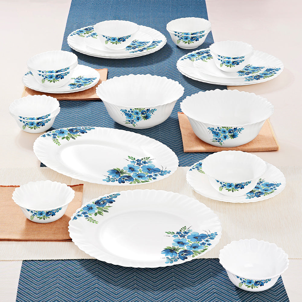 Larah by Borosil Pansy Dinner Set 27 pc Set: Serves 6 (Option 1)