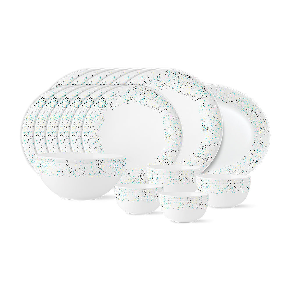 Larah by Borosil Riva Dinner Set 27 pc Set: Serves 6