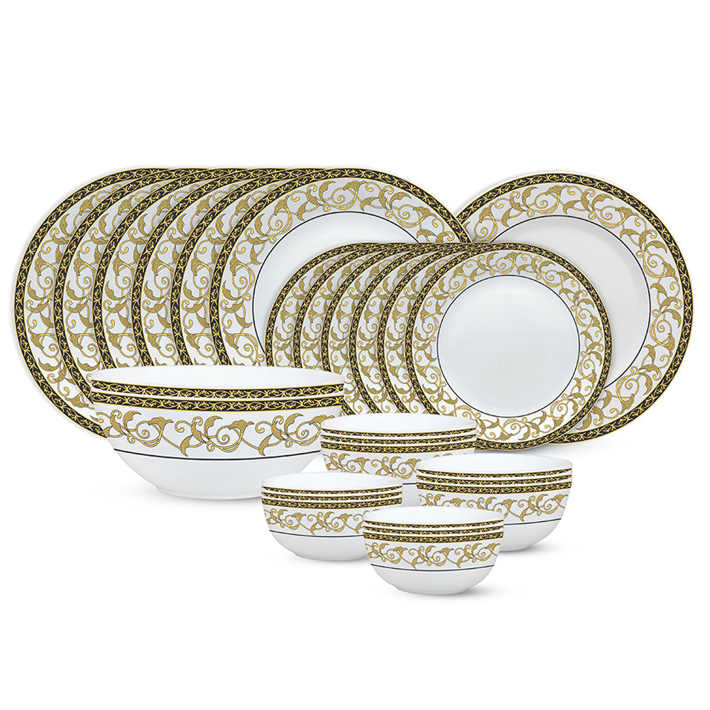Larah by Borosil Royale Dinner Set 27 pc Set: Serves 6