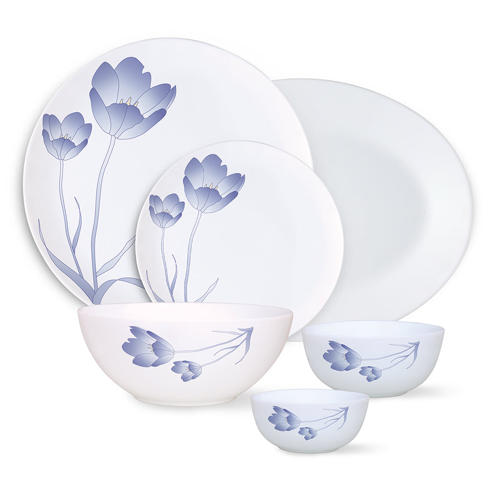 Larah by Borosil Tulip Dinner Set 27 pc Set: Serves 6