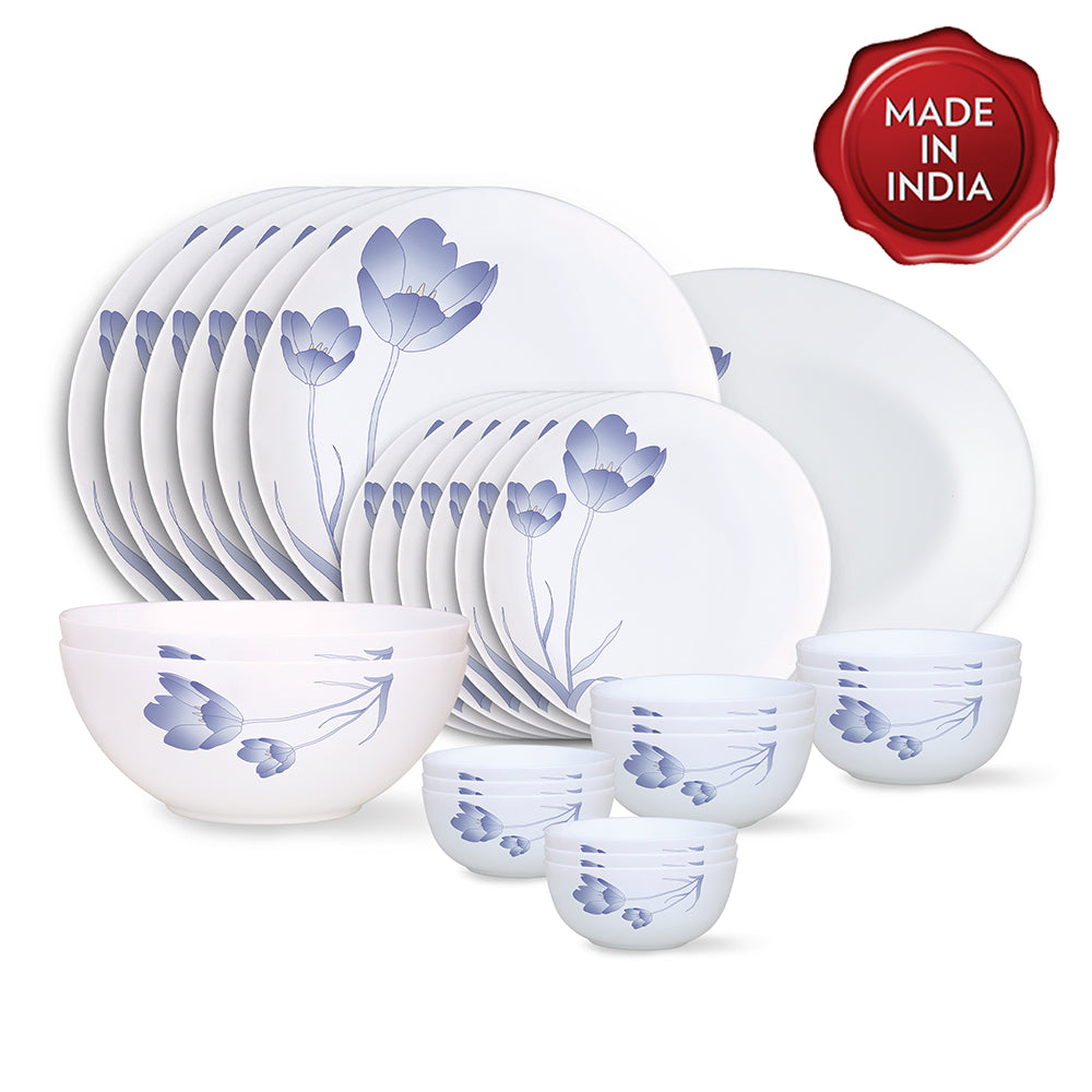 Larah by Borosil Tulip Dinner Set 27 pc Set: Serves 6