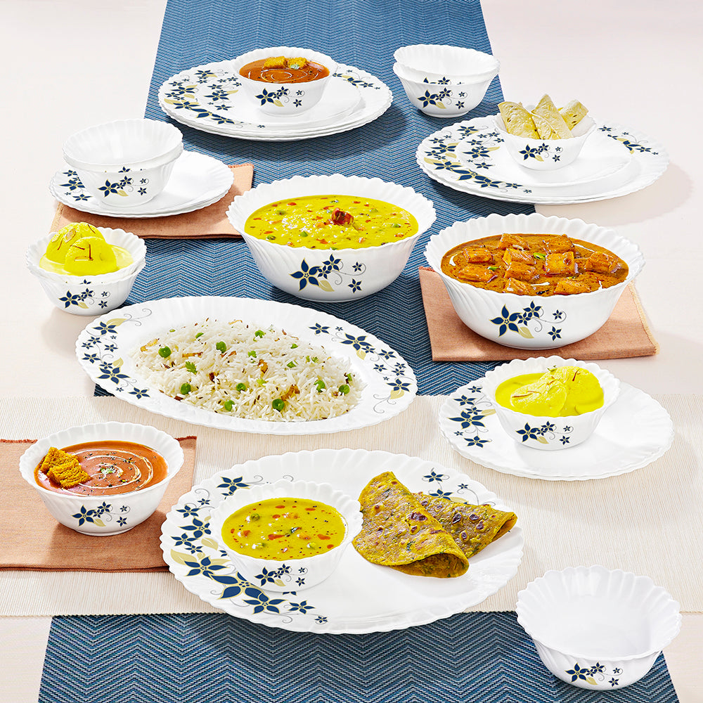 Larah by Borosil Viva Dinner Set 27 pc Set: Serves 6 (Option 1)
