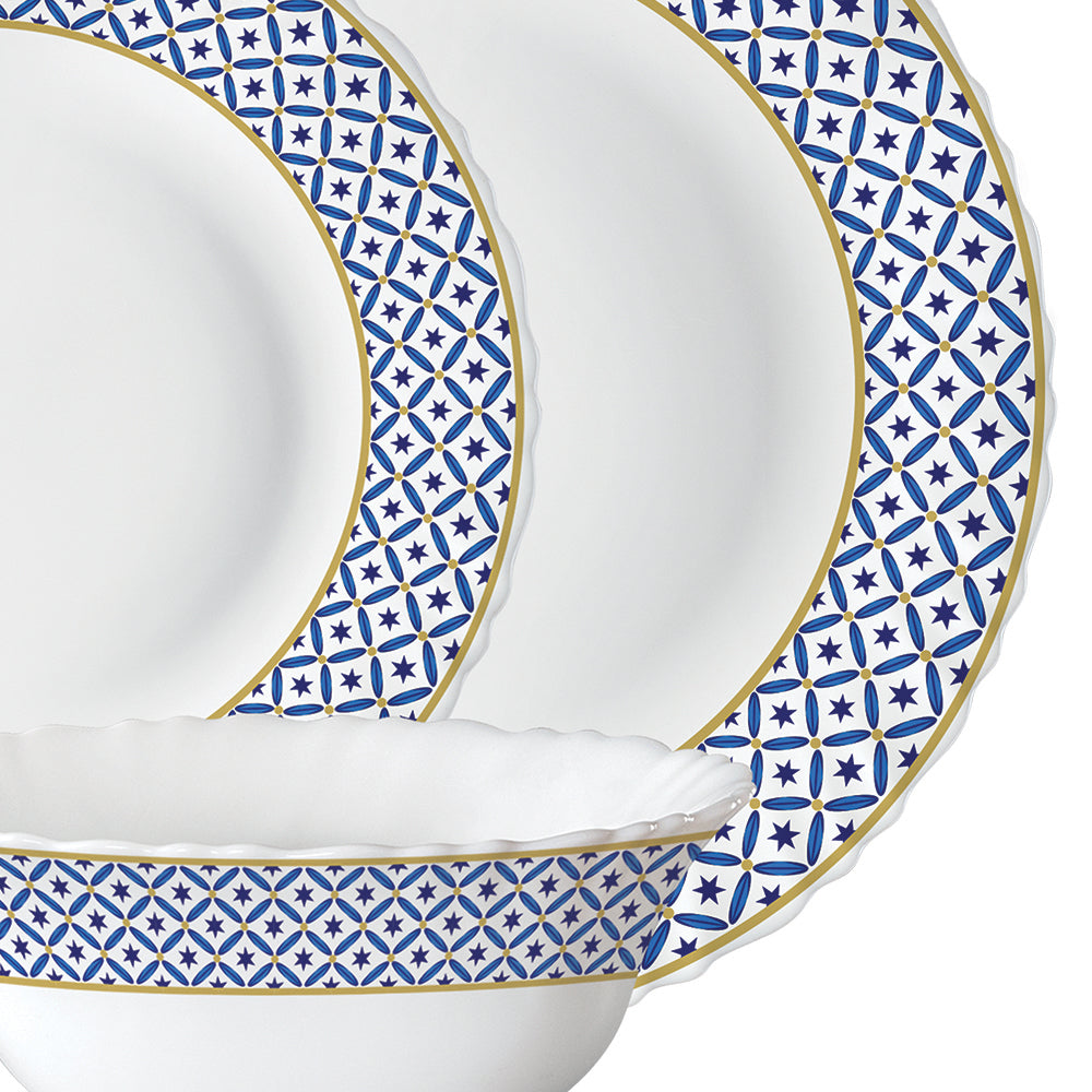 Larah by Borosil Juliet Dinner Set 33 pc Set: Serves 6