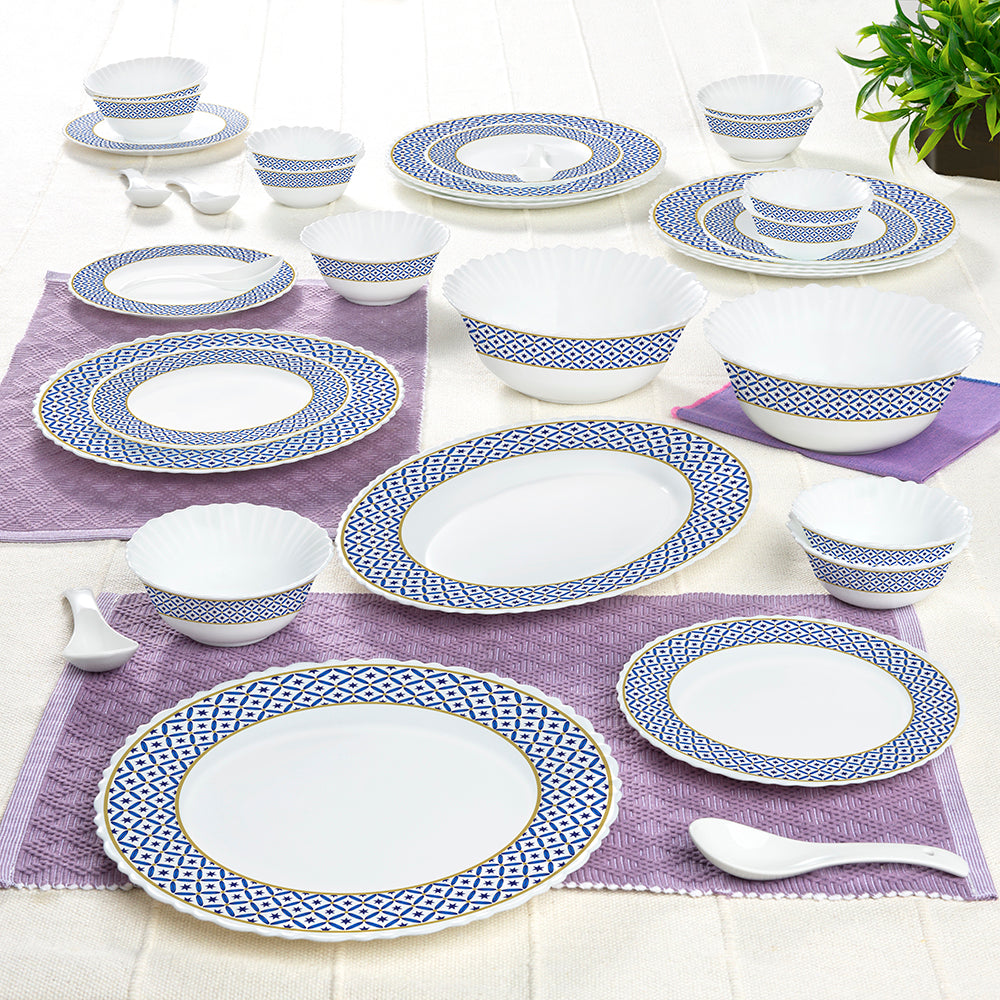 Larah by Borosil Juliet Dinner Set 33 pc Set: Serves 6