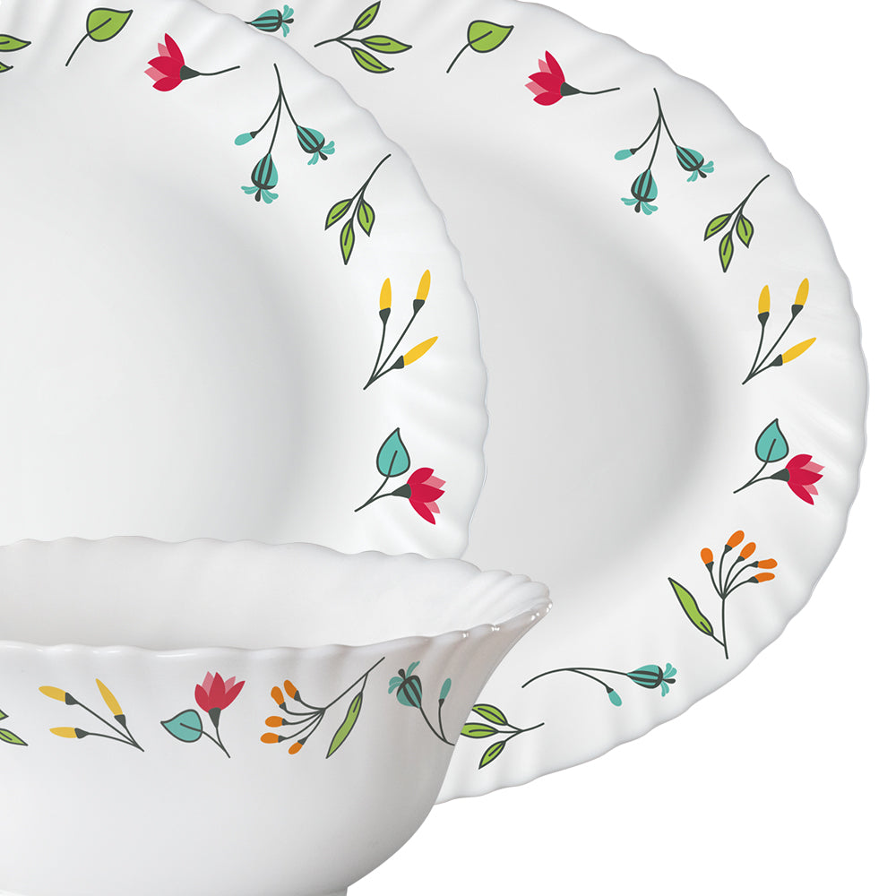 Larah by Borosil, Minerva Dinner Set 33 pc Set: Serves 6 (Option 3)
