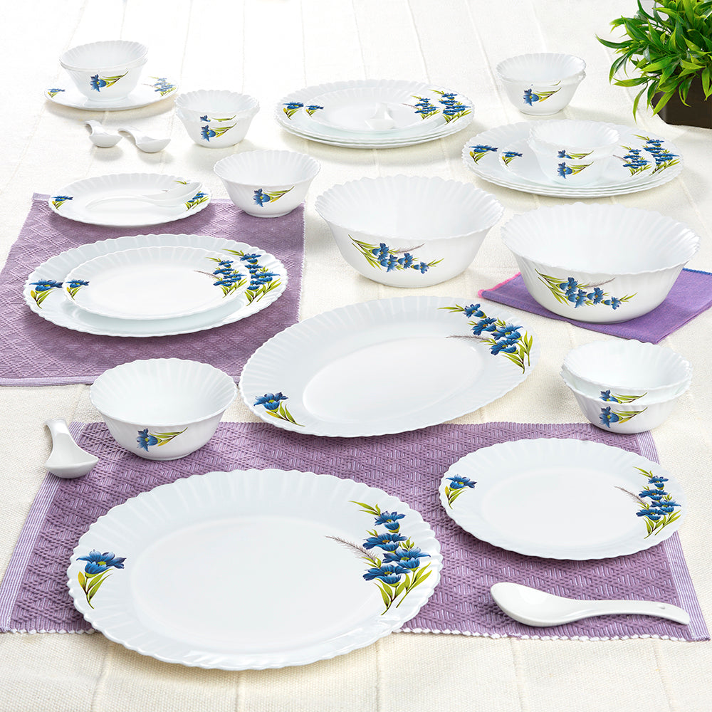 Larah by Borosil Nina Dinner Set 33 pc Set: Serves 6