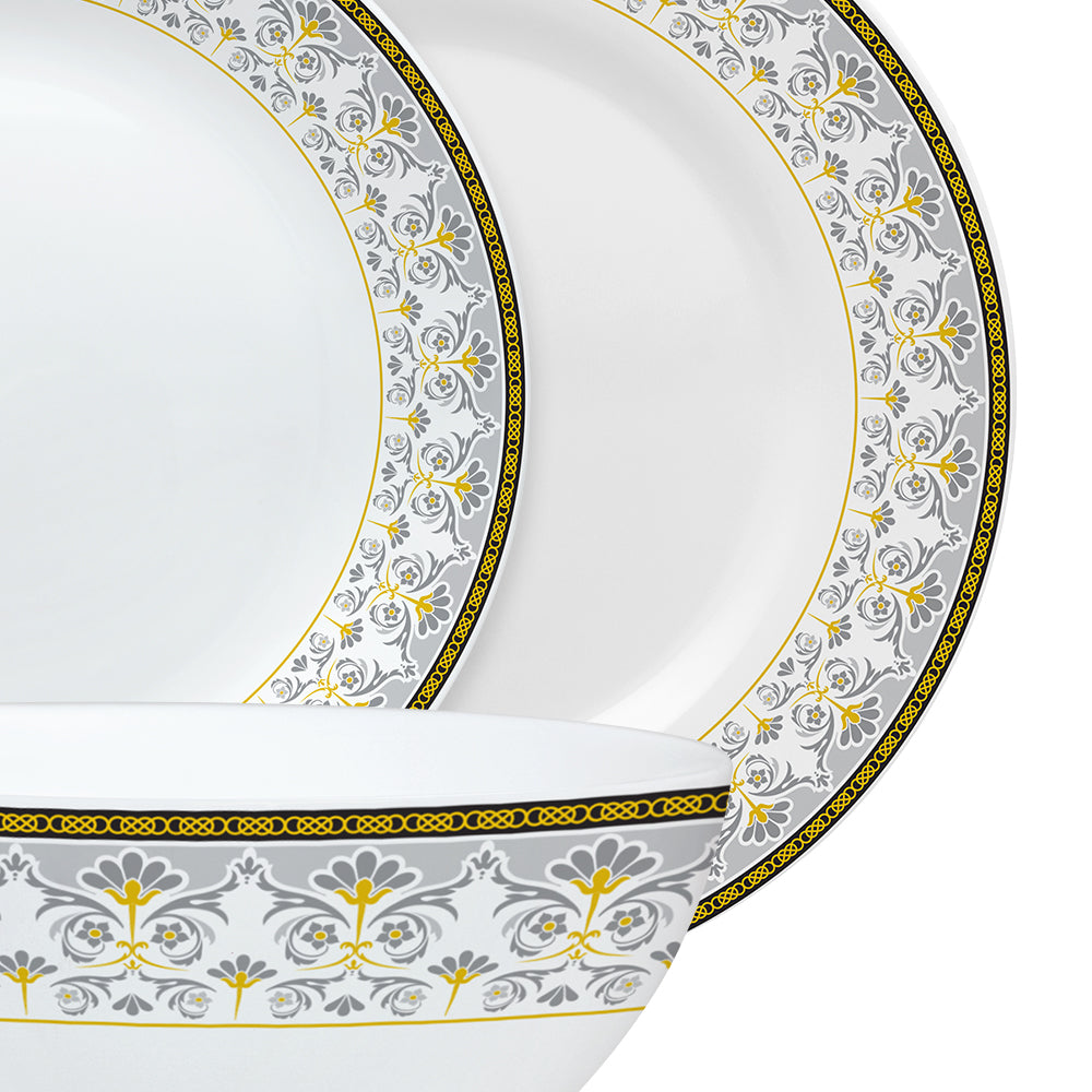 Larah by Borosil Vatika Dinner Set 33 pc Set: Serves 6
