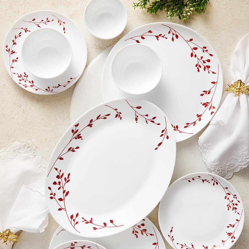 Larah by Borosil Vintage Dinner Set 33 pc Set: Serves 6