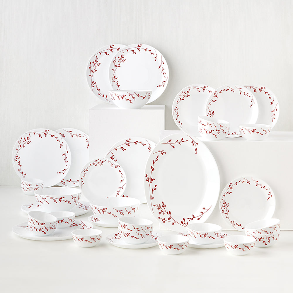 Larah by Borosil Vintage Dinner Set 33 pc Set: Serves 6