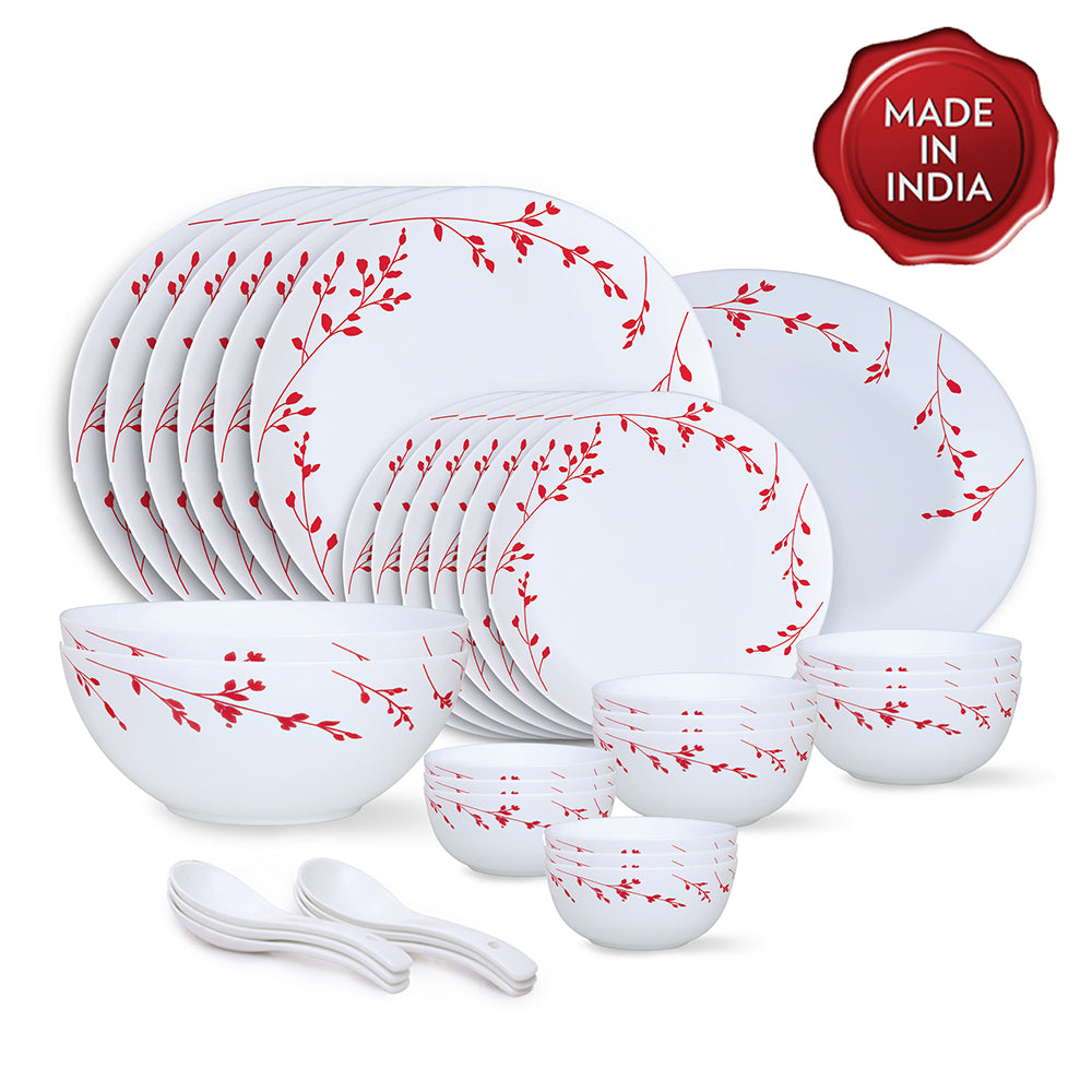 Larah by Borosil Vintage Dinner Set 33 pc Set: Serves 6