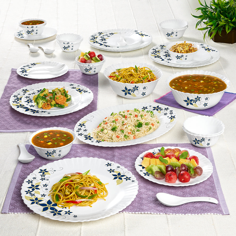 Larah by Borosil Viva Dinner Set 33 pc Set: Serves 6 (Option 1)