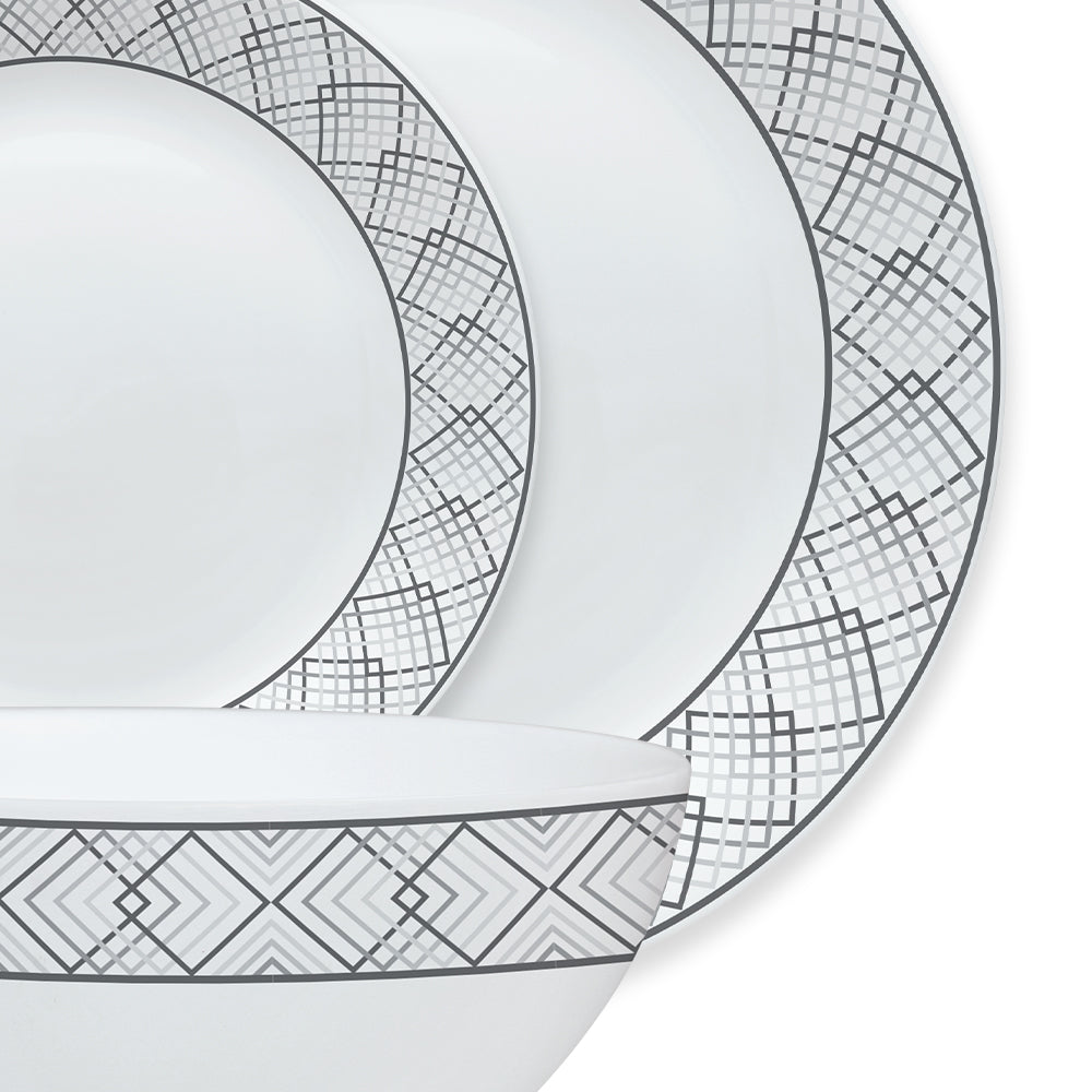 Larah by Borosil, Cycladia Dinner Set 33 pc Set: Serves 6