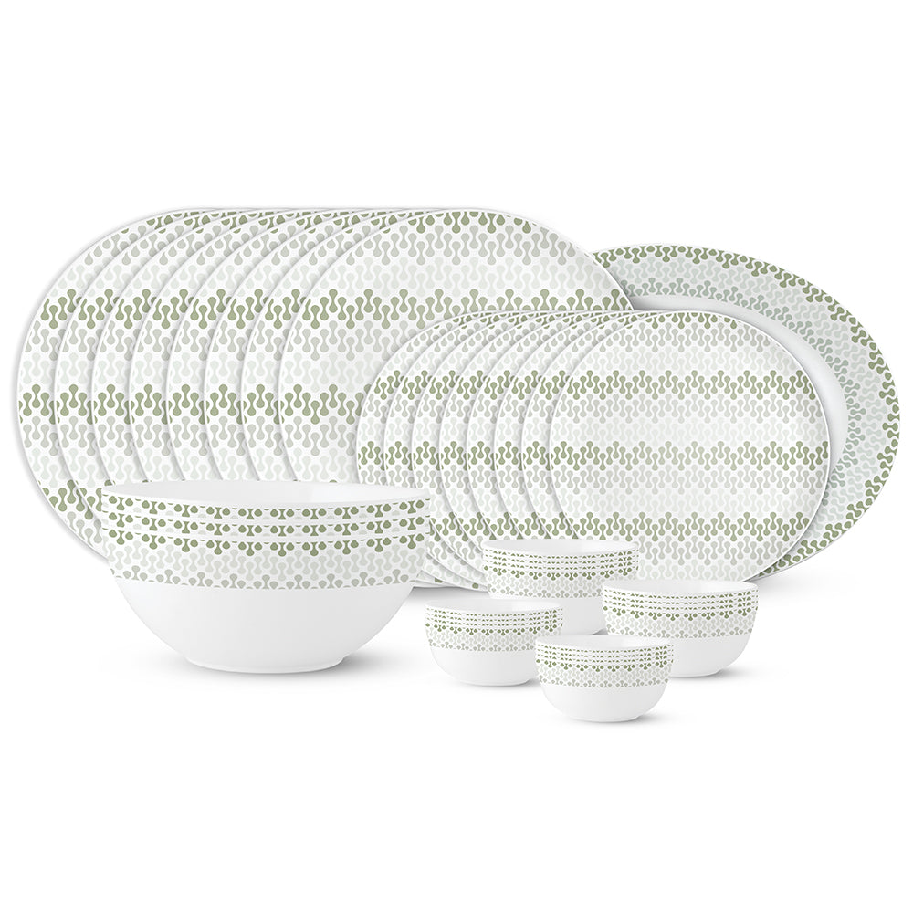 Larah by Borosil, Dora Dinner Set 36 pc Set: Serves 8
