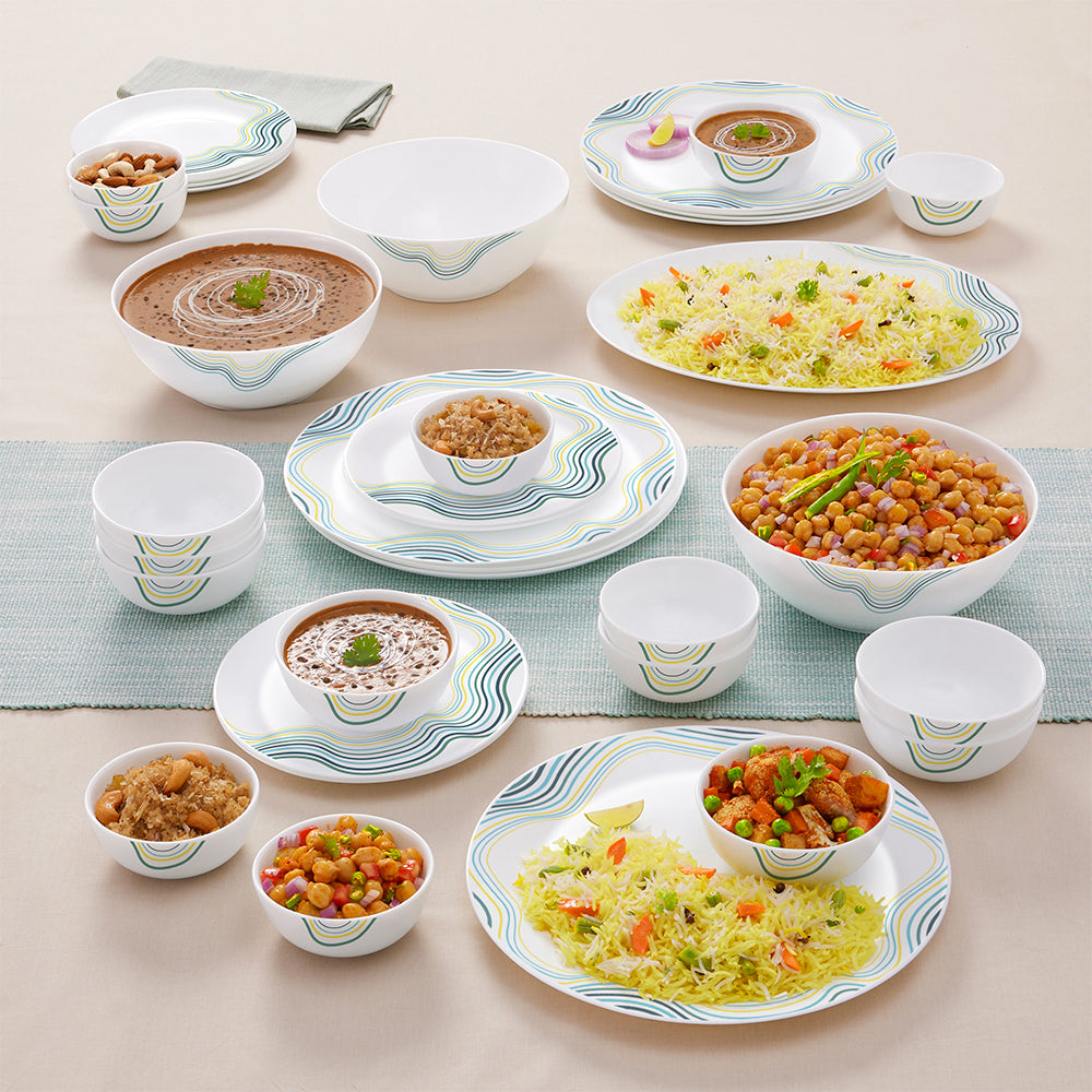 Larah by Borosil Mia Dinner Set 36 pc Set: Serves 8