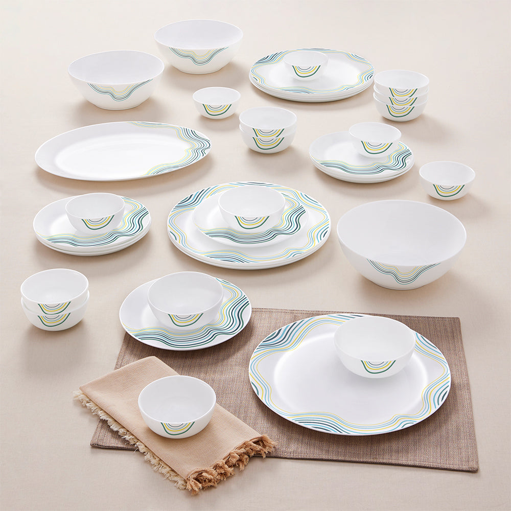 Larah by Borosil Mia Dinner Set 36 pc Set: Serves 8