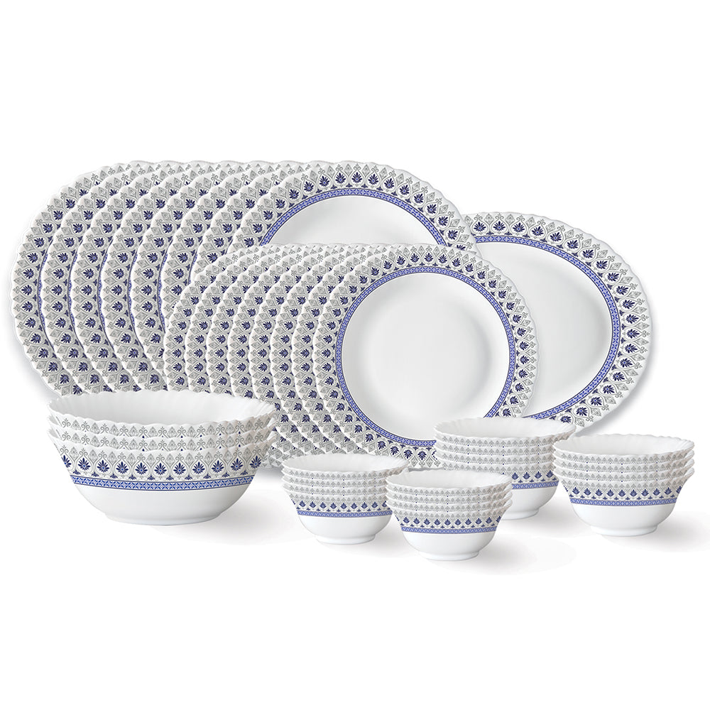 Larah by Borosil Ocean Dinner Set 36 pc Set: Serves 8