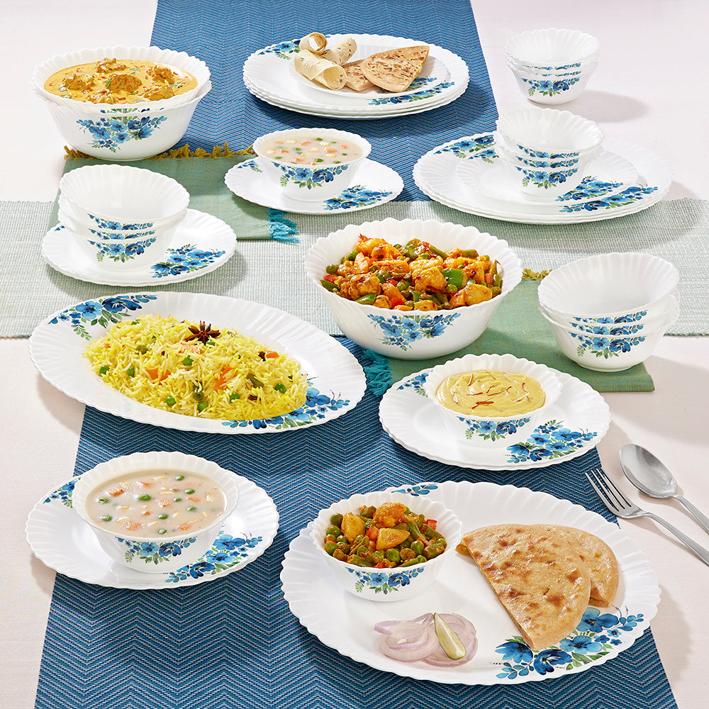 Larah by Borosil Pansy Dinner Set 36 pc Set: Serves 8