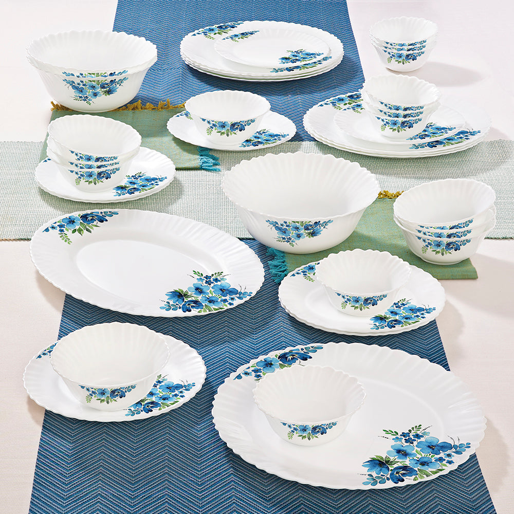 Larah by Borosil Pansy Dinner Set 36 pc Set: Serves 8