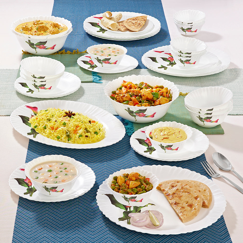 Larah by Borosil Stargazer Dinner Set 36 pc Set: Serves 8