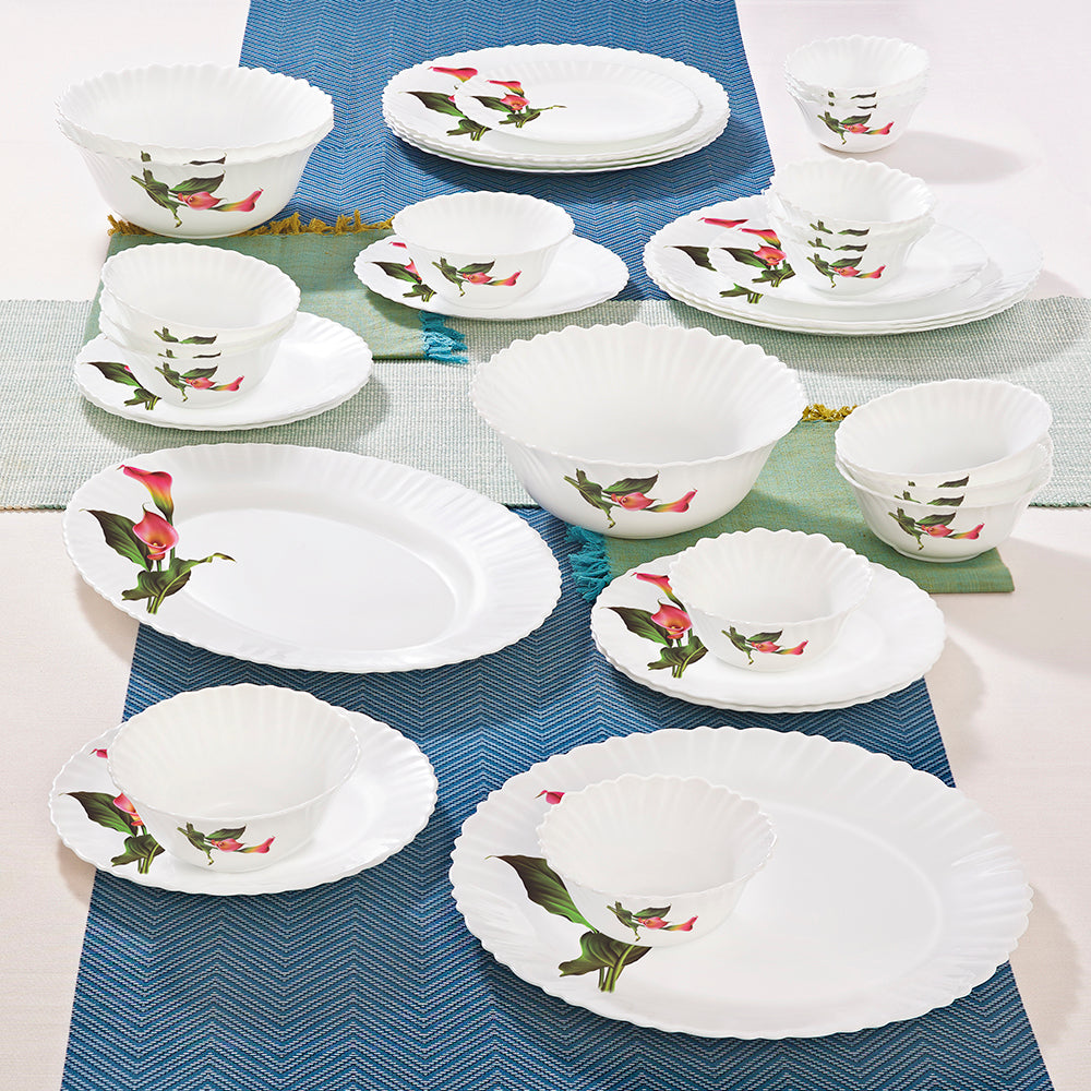 Larah by Borosil Stargazer Dinner Set 36 pc Set: Serves 8