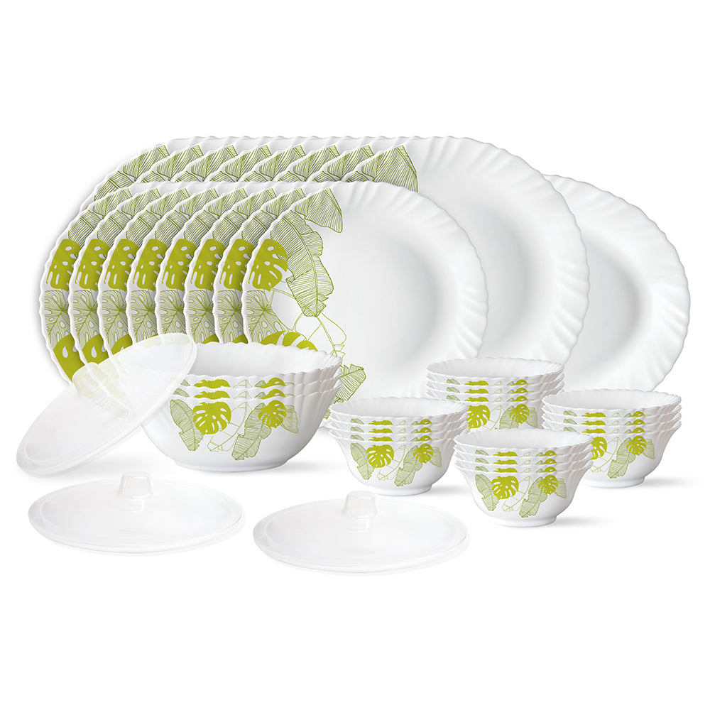 Larah by Borosil, Tropical Dinner Set 36 pc Set: Serves 8 (Option 2)