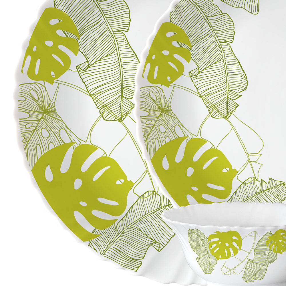 Larah by Borosil, Tropical Dinner Set 36 pc Set: Serves 8 (Option 2)