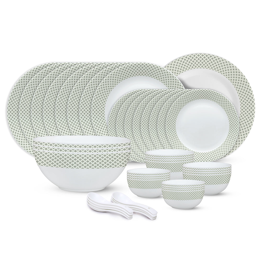 Larah by Borosil, Corsica Dinner Set 44 pc Set: Serves 8