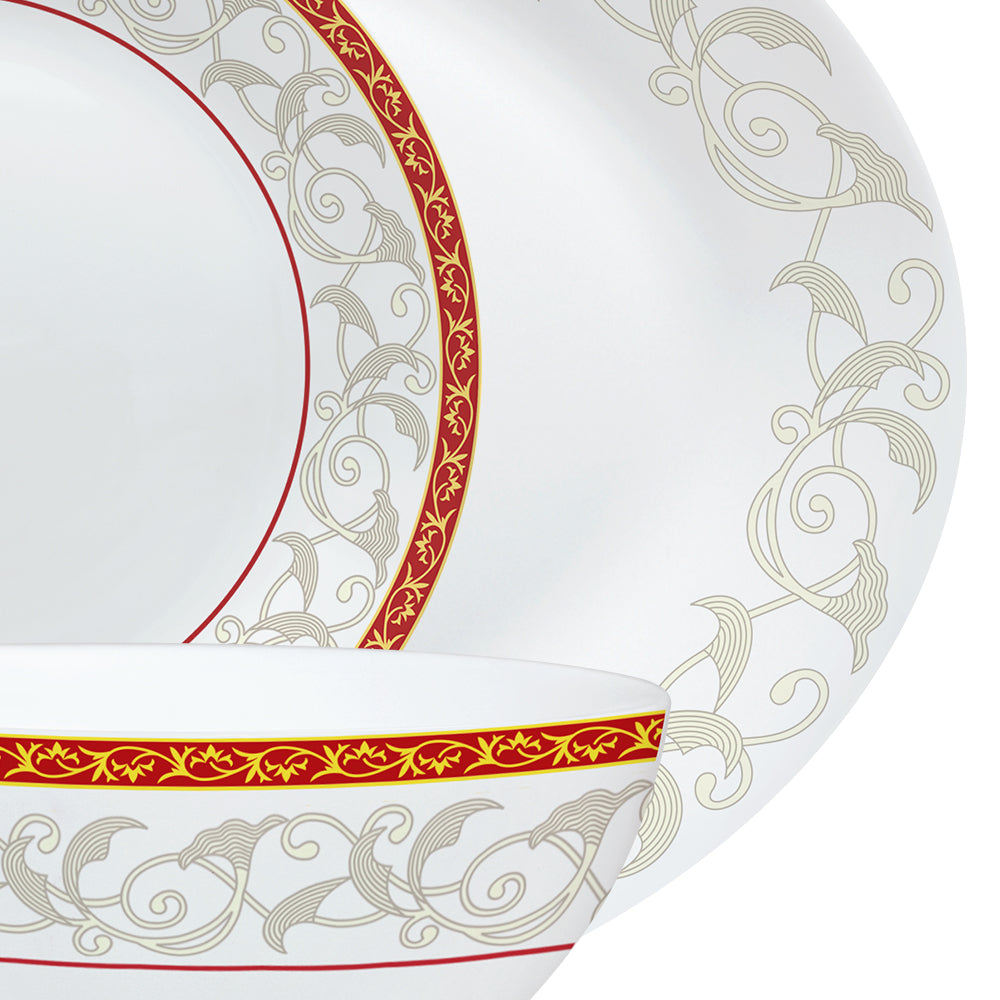 Larah by Borosil Ragina Dinner Set 44 pc Set: Serves 8